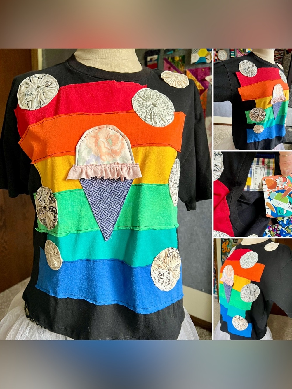 Rainbow Stripes Tee Shirt - Yoyos and Ice Cream